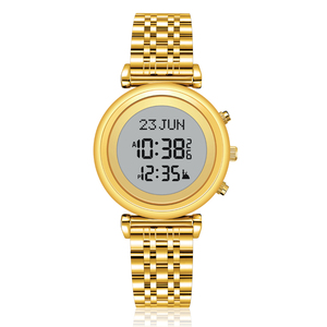 Reloj musulmán, reloj digital islámico, alarma de mezquita de viaje, reloj de moda, recordatorio de alarma de oración, brújula, <span class=keywords><strong>Qibla</strong></span> de acero inoxidable - Product Image 3
