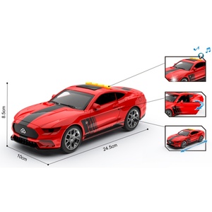 Trẻ Em Nhựa Diecast Mô Hình Đẩy Và Đi Xe Đồ Chơi 1:18 Quy Mô Quán TÍNH-Powered Xe Thể Thao Với Đèn Và Âm Thanh Cho Bé Trai - Product Image 1
