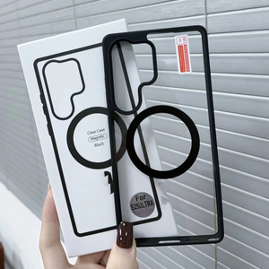 Per Samsung S25 ultra magnetico trasparente custodia per telefono in acrilico con ricarica Wireless <span class=keywords><strong>Cover</strong></span> per <span class=keywords><strong>iPhone</strong></span> 17 16 <span class=keywords><strong>Pro</strong></span> custodia posteriore <span class=keywords><strong>Max</strong></span> - Product Image 3