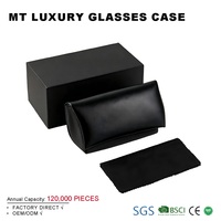Ensemble d'étuis à lunettes de soleil personnalisables grand format, étui de luxe simple pour lunettes de créateur, en PU, pour hommes et femmes