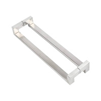 Poignées de porte de douche en verre commerciales en acier inoxydable poignée de porte coulissante en verre à levier de Type H