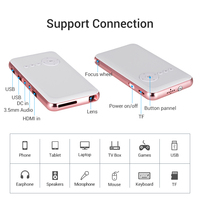 Mini-projecteur DLP intelligent portable M6S/D05 avec LED, 32 Go de mémoire, 1080P, Wi-Fi 2.4G/5G et 3 heures d'autonomie pour smartphone