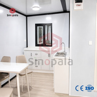 Maison de luxe extensible de 20 pieds en conteneur d'acier, 2 chambres, solutions pour appartement, maison ou bureau à vendre