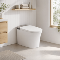 Toilette intelligente avec chasse automatique, cuvette allongée, drainage en P/S, capteur de siège et télécommande sans fil