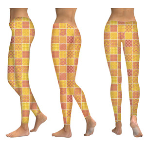 Wholesale 220 GSM Yiwu <strong>Low</strong> MOQ Yoga <strong>Waist</strong> Sugar Gridding Digital Print Butter Soft <strong>Leggings</strong> for Women - Product Image 4