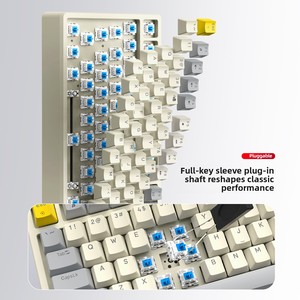 Clavier de jeu mécanique filaire T-WOLF <span class=keywords><strong>T50</strong></span> 98 touches, interrupteur bleu, rétroéclairage RVB, touches ABS 3 couleurs pour PC portable - Product Image 5