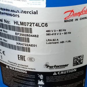 คอมเพรสเซอร์แบบสโครล แดนฟอสส์ รุ่น HLM068T4LC6 380-415V 50Hz สำหรับใช้งานเชิงพาณิชย์ - Product Image 4