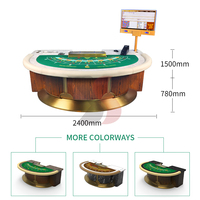 Table de jeu de casino moderne de luxe YS avec nappe personnalisée pour le divertissement