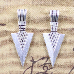 Quyến rũ Ấn Độ đầu mũi tên Dao găm 37x15mm handmade làm phù hợp, cổ điển Tây Tạng bạc màu Mặt dây chuyền, tự làm cho vòng đeo tay vòng cổ - Product Image 5