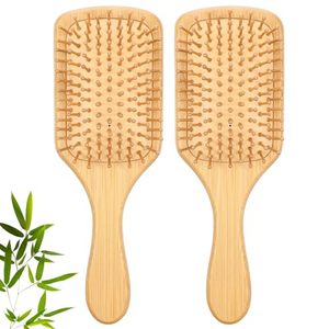 Nouvelle conception 2026 – Brosse à cheveux en bois de bambou personnalisable avec logo, directement de l'usine, pour femmes, démêlante, type paddle, pour extensions capillaires, usage professionnel en salon - Product Image 6