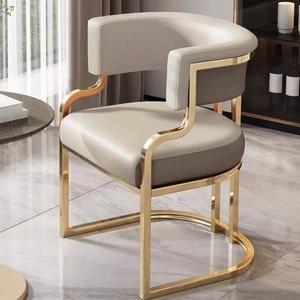 Luxuriöser Moderner Metall-Esszimmerstuhl für Hotel, Büro, Schönheitssalon, Empfang, Mahjong, Nagelstudio, Make-up-Stuhl für Kunden - Product Image 5
