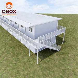 Bâtiments modulaires Cbox faciles à assembler pour bureaux, dortoirs, villas, hôtels, unités de logement à 2 étages, maison préfabriquée en conteneur en kit - Product Image 1