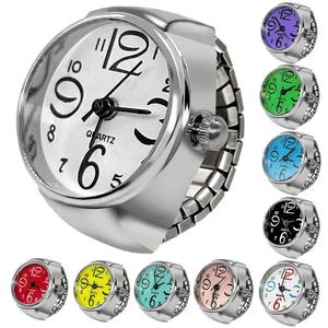 Montre Bague Vintage Punk Mini à Bracelet Élastique en Alliage, Bijou Horloge Rétro à Quartz Chiffres Romains pour Couples, Hommes et Femmes - Product Image 2