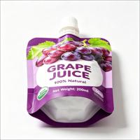 Pochette souple à bec verseur de qualité alimentaire pour liquides, 200 ml, pour boissons et jus, personnalisable