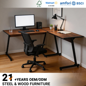 Vente en Gros Usine Bureau Gamer Ordinateur Table de Jeu en L pour Gaming - Product Image 1