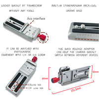Adaptor pelat kamera pelepasan cepat dengan arca-swiss, untuk DJI RS 2/RSC 2/RS 3/RS 3 Pro & untuk Gimbal ronin-s-3061