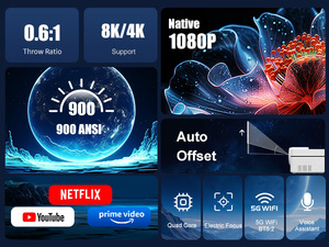 Projecteur à ultra courte focale Magcubic HY450NTV LCD LED, licence officielle <span class=keywords><strong>Netflix</strong></span>, résolution native 1080p, cinéma maison, bureau, extérieur - Product Image 2