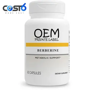 Poudre de berbérine à vendre Suppléments végétaliens pour hommes et femmes Supplément de santé: Supplément de berbérine HCL pour le soutien métabolique