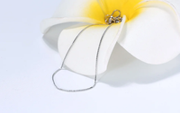 Chaîne en or 18 carats AU750 classique de haute qualité, 0,6 mm, or blanc, rose, jaune, bijoux fins tendance pour femmes