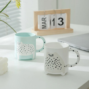 Taza <span class=keywords><strong>de</strong></span> Cerámica Japonesa Coreana Pintada a Mano con Diseño <span class=keywords><strong>de</strong></span> Gato Manchado, Linda Taza <span class=keywords><strong>de</strong></span> Café/Desayuno con Diseño <span class=keywords><strong>de</strong></span> <span class=keywords><strong>Animal</strong></span> <span class=keywords><strong>de</strong></span> Cuatro Patas - Product Image 4