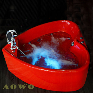 Vasca Idromassaggio a Forma di Cuore AOWO, Vasca da Bagno in Acrilico per Due Persone, Spa con Idromassaggio - Product Image 6