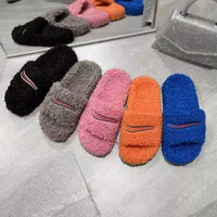 Chaussures pour femmes, hiver-printemps, plateforme, extérieur, multicolores, intérieur, maison, douces, moelleuses, fourrées, brodées, chaudes, fourrure