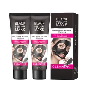 OEM/OBM kömür Anti-siyah nokta maskesi krem siyah maskesi aktif kömür kremi maske/özel Logo markalı siyah soyulabilir çamur maskesi