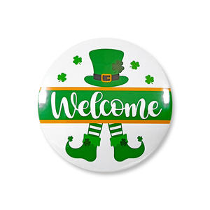 Badge en métal trèfle de la Saint-Patrick, épinglette pour chapeau de fête, festival irlandais - Product Image 5