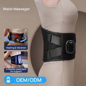 Cordless Modern Lumbar <b>Support</b> Waist Massager Hot Compress Lower <b>Back</b> Massage Belt Vibration Pain Relief <b>Heating</b> Features OEM - Product Image 4