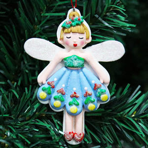 Vente en gros Fait à <span class=keywords><strong>la</strong></span> main Mini <span class=keywords><strong>Casse</strong></span>-<span class=keywords><strong>Noisette</strong></span> de Noël et <span class=keywords><strong>Fée</strong></span> avec Glaçage Pendentif Ornement pour Arbre de Noël Fête Cadeau Décoration - Product Image 2