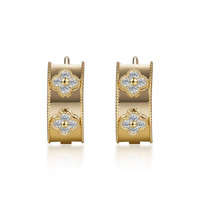 Boucles d'oreilles créoles en or jaune 18 carats avec diamants de laboratoire, boucles d'oreilles clous tendance, boucles d'oreilles en diamants de laboratoire, boucles d'oreilles en diamants, boucles d'oreilles en or