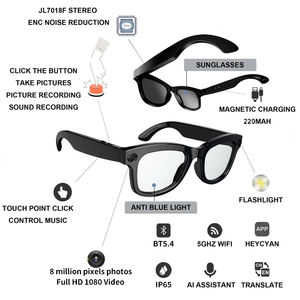 Gafas polarizadas inteligentes ligeras para correr para hombre, gafas para escuchar música con logotipo personalizado, gafas para montar, gafas para juegos deportivos <span class=keywords><strong>de</strong></span> Audio con cámara - Product Image 5