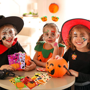 Autocollants d'affiche de jeu Sorcière d'Halloween, Épingles de jeu pour fête d'enfants, Décoration de scène de salon, Décoration murale de fond K0245 - Product Image 2
