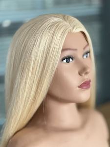 Mannequin d'entraînement professionnel pour salon, cheveux 100% humains, poids lourd 250g, pleine longueur (épaules), pour permanente et <span class=keywords><strong>coloration</strong></span> - Vente en gros OEM - Product Image 3