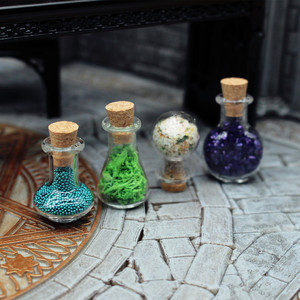 Miniaturas <span class=keywords><strong>de</strong></span> Botellas <span class=keywords><strong>de</strong></span> Poción <span class=keywords><strong>de</strong></span> Vidrio Estilo Bohemio, Frascos Realistas con Piedras Preciosas, Naturaleza Muerta, Casa <span class=keywords><strong>de</strong></span> Muñecas, Brujería, Jardín <span class=keywords><strong>de</strong></span> Hadas, Manualidades - Product Image 5
