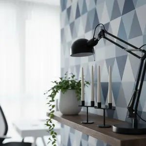 MUMHANE High Quality <b>White</b> Pearl Conical <b>Candlestick</b> Holder Handicraft Iron Pillar Stand for Home Decor or Weddings Set of 4 - Product Image 2