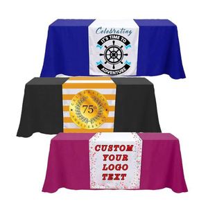 Low MOQ Best Price Custom Nonwoven Polyester/Cotton <b>Square</b> Table Runner Full Color Printing Waterproof Modern Personalized Home - Product Image 3
