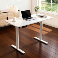 Bureau de bureau et table d'étude à hauteur réglable et flexible à moteur unique durable Bureau de jeu debout et assis pour la maison et le bureau