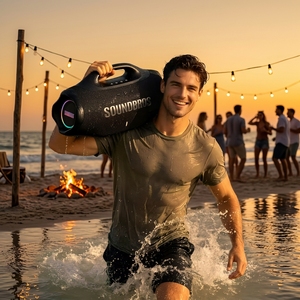 Haut-parleur d'extérieur personnalisé OEM d'usine ABS-Z1 sans fil BT étanche haute puissance avec subwoofer et lecteur de carte TF - Product Image 2