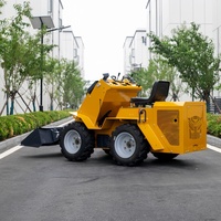 Mini-chargeuse compacte SDLOT sans cabine, moteur Yanmar, certifiée CE EURO5, polyvalente pour le désherbage des vergers, la maintenance des allées fruitières et la maintenance des chaussées.
