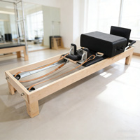 Machine de Pilates Reformer en Bois d'Érable OBG, Durable, Multifonctionnelle, Portable pour Studio Professionnel et Domicile, Silencieuse et Fluide