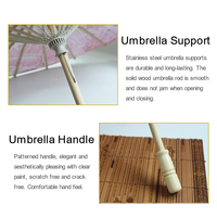 Parapluie de mariage en tissu de soie pour femmes, fleurs japonaises, parapluie de danse ancienne, style chinois décoratif, parapluie en papier huilé 70/82 cm