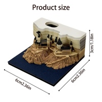 Vente d'usine : Bloc-notes en papier 3D Harry Potter, divers designs, avec notes autocollantes Château de Poudlard