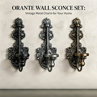 Chandelier mural en fer forgé fait main, résistant à la chaleur, durable, style rétro romantique, finition antique noir/bronze/argent pour