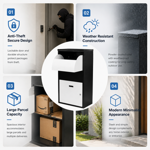 Cassetta Postale per Esterni in Acciaio Zincato Verniciato a Polvere, Design Impermeabile, per Conservazione di <span class=keywords><strong>Posta</strong></span> e Pacchi - Product Image 6