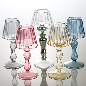 <span class=keywords><strong>Portacandele</strong></span> in Vetro Stile Europeo, Lampada <span class=keywords><strong>da</strong></span> <span class=keywords><strong>Tavolo</strong></span> di Lusso per Decorazione Casa - Product Image 2