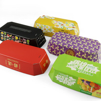 Supermarché personnalisé Boîte De Fruits Présentoir Jetable Kraft Papier Alimentaire Plateau De Transport pour Fruits Tomate Raisin Emballage Punnet