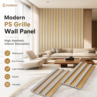 Panneau mural PS 3D, panneau décoratif à lattes, revêtement mural intérieur moderne et classique pour salle de bain, salle de karaoké, espace de divertissement, décoration