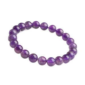 Simple Elegant Imitation <b>Amethyst</b> <b>Bracelet</b> For Women Deep Purple Transparent Bead <b>Bracelet</b> Gift Jewelry - Product Image 3