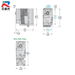Convertidor de frecuencia compacto Schneider ATV320U06M3C nuevo y original, trifásico, 220V, 0.55KW, serie ATV320 - Product Image 3